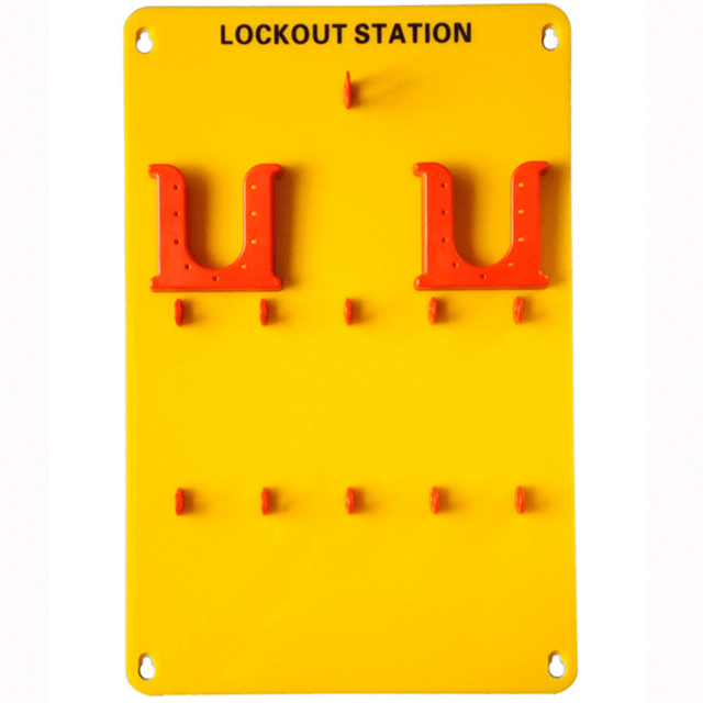 노란색 10 자물쇠 휴대용 안전 잠금 태그 아웃 역입니다