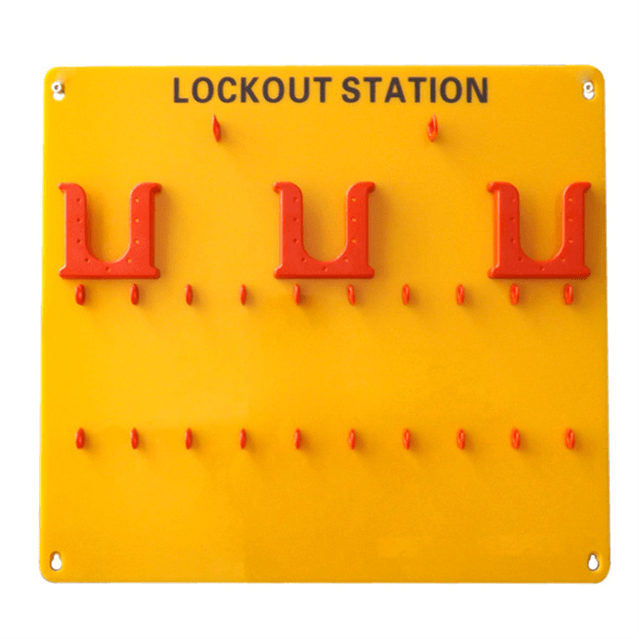 노란색 10 자물쇠 휴대용 안전 잠금 태그 아웃 역입니다